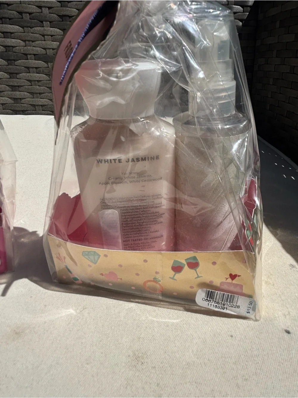 Bath & Body Works Pink Gift Tag Mini Set with Navy Bow